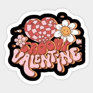 groovy valentine Sticker